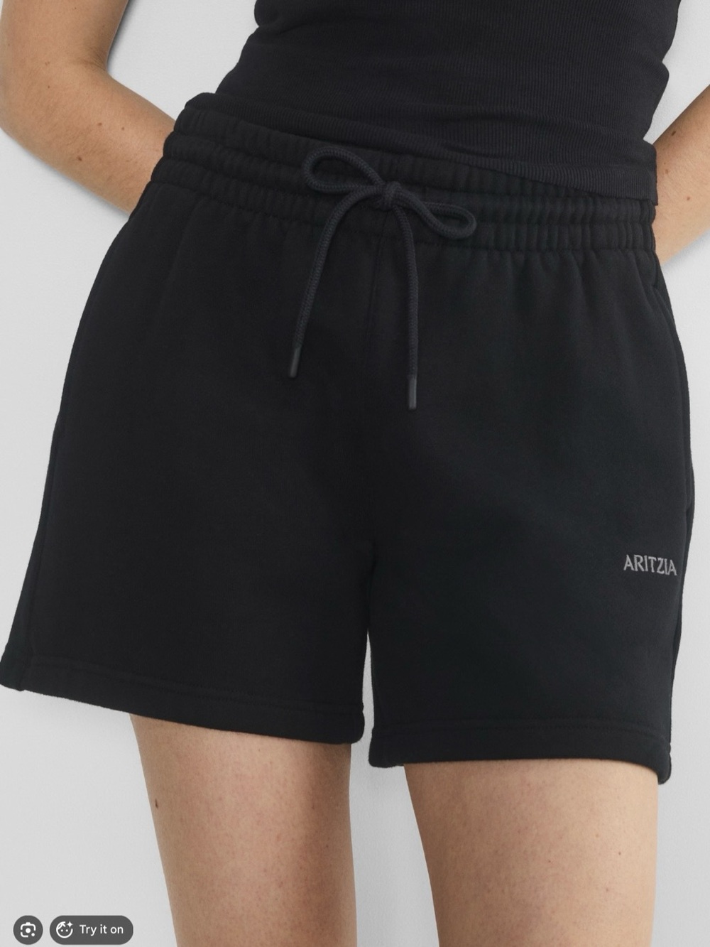 TNA Black Athletic Drawstring Shorts